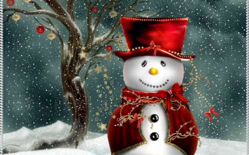 Printed Wafer Paper - Christmas Design #5 - Click Image to Close